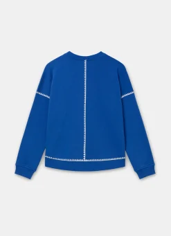 Whipstitch Detail Sweatshirt Sweatshirts|Sweatshirts