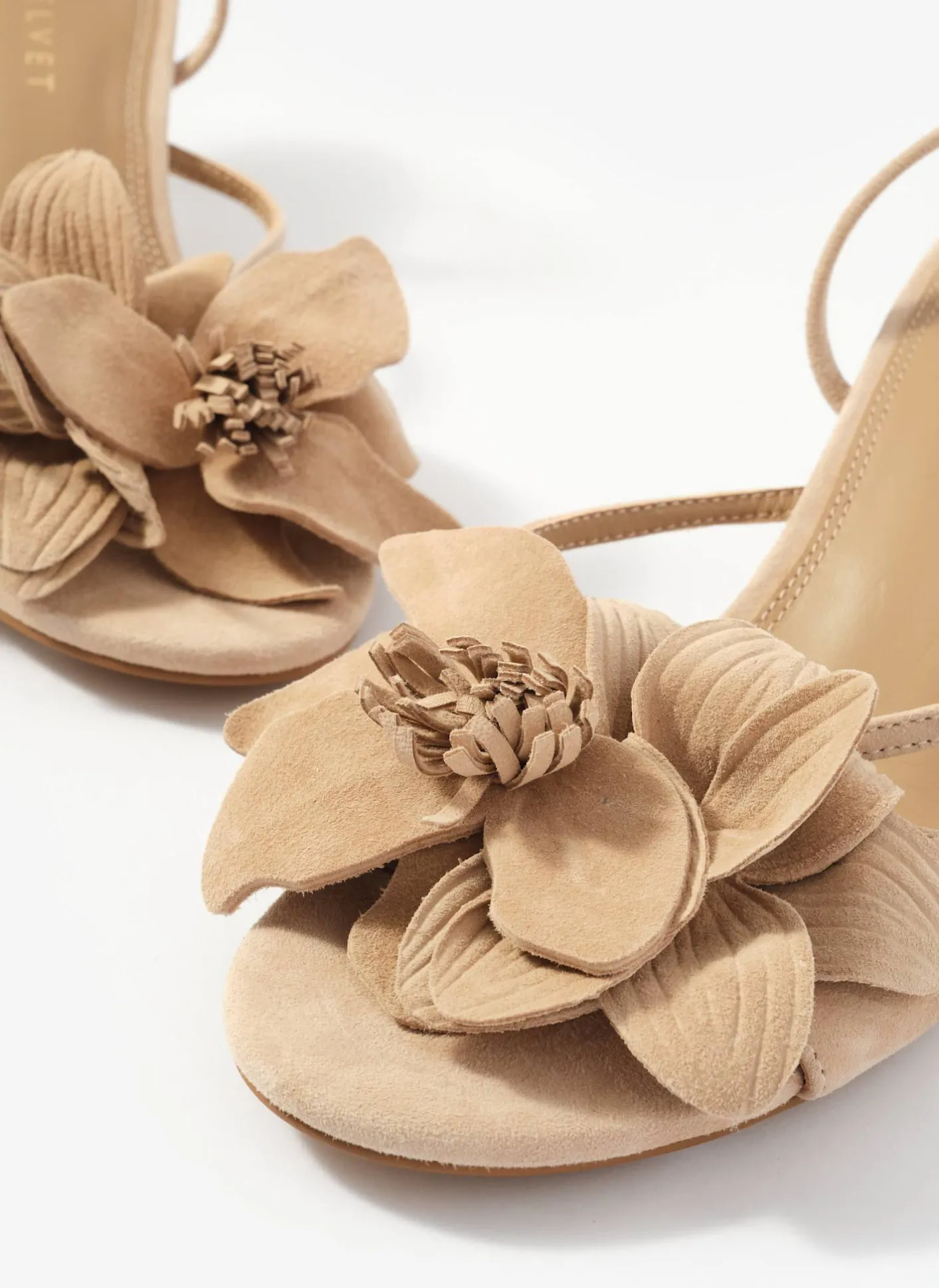 Clearance Bri Suede Flower Detail Heels Heels|Heels