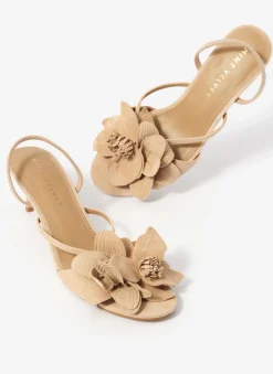 Clearance Bri Suede Flower Detail Heels Heels|Heels