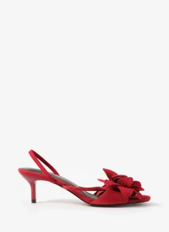 Best Bri Suede Flower Detail Heels Heels|Heels