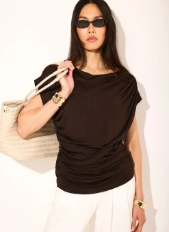 Discount Layered Drape Top All Tops|Tops