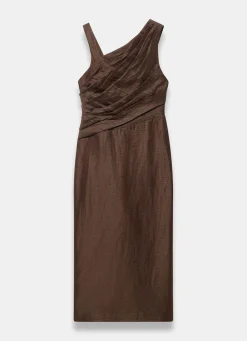 Best Linen Blend Midi Dress Occasion Dresses|Occasion Dresses