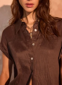 New Linen Blend Shirt Shirts & Blouses|All Tops