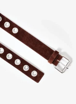 Online Suede Eyelet Belt Belts