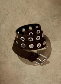 Online Suede Eyelet Belt Belts