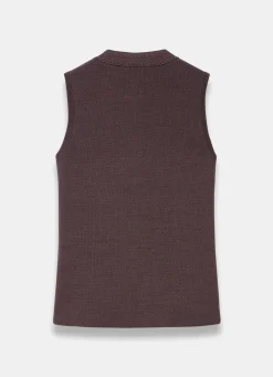 New Sunray Button Knit Sleeveless Top Knitted Tops|Knitted Tops