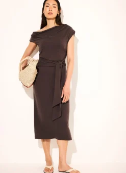 Hot Tie Detail Midi Dress Midi Dresses