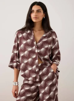 Outlet Graphic Print Shirt Shirts & Blouses