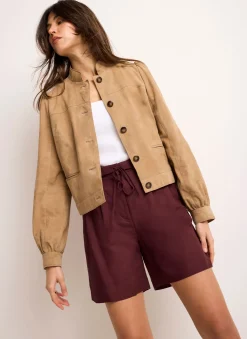 Outlet Linen Blend Shorts Shorts|Trousers
