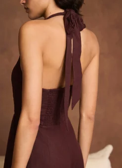 Linen Halter Jumpsuit Linen Dresses|Jumpsuits