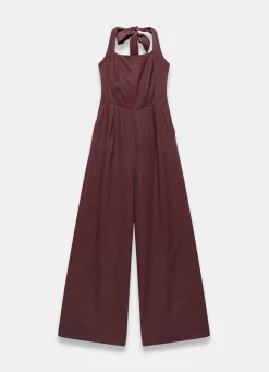 Linen Halter Jumpsuit Linen Dresses|Jumpsuits
