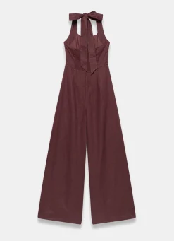 Linen Halter Jumpsuit Linen Dresses|Jumpsuits
