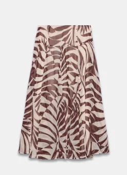 Online Palm Print Maxi Skirt Maxi Skirts|Skirts