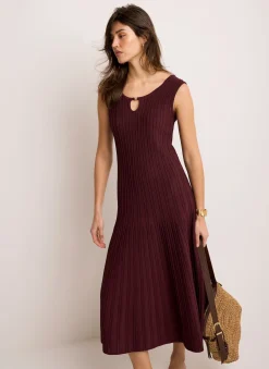 Outlet Ribbed Beaded Midi Dress Summer Dresses|Midi Dresses