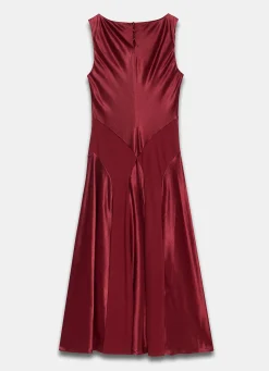 Hot Satin Panelled Maxi Dress Occasion Dresses|Occasion Dresses