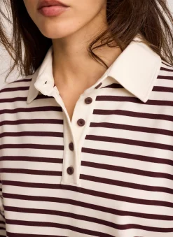 Hot Stripe Polo Shirt Top All Tops|Tops