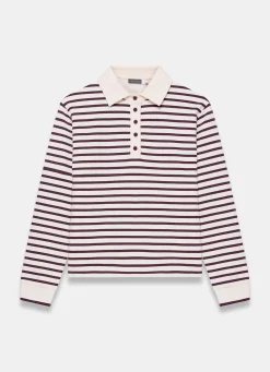 Hot Stripe Polo Shirt Top All Tops|Tops