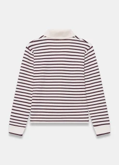 Hot Stripe Polo Shirt Top All Tops|Tops