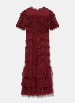New Tulle Ruffle Maxi Dress Occasion Dresses|Occasion Dresses
