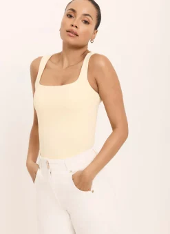 Outlet Butter Layering Scoop Neck Vest T-Shirts|T-Shirts