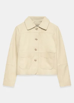 Hot Butter Leather Scallop Detail Jacket Jackets|Leather & Suede Jackets