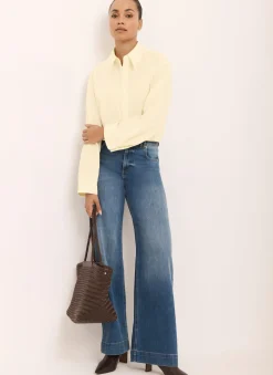Discount Butter Oversized Long Sleeve Shirt Shirts & Blouses