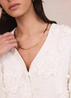 Cream Applique Flower Cardigan Cardigans|Jumpers & Cardigans