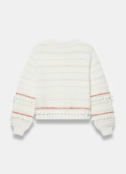 Hot Cream Cotton Blend Tassel Cardigan Cardigans|Jumpers & Cardigans