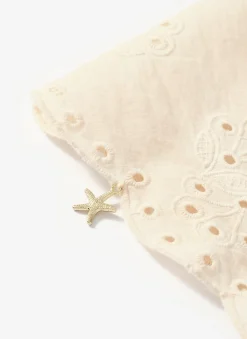 Clearance Cotton Broderie Charm Scarf Scarves