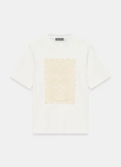 New Cream Crochet Panel T-Shirt T-Shirts|T-Shirts