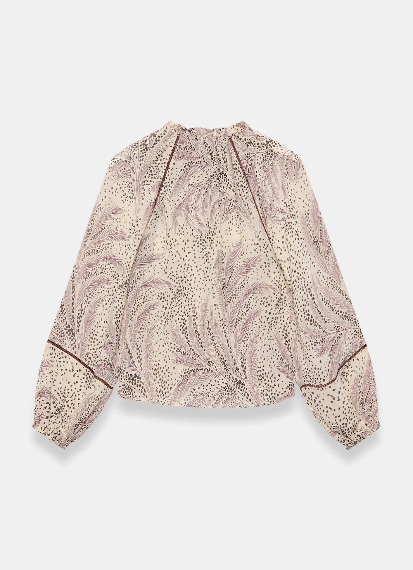 Feather Print Blouse Shirts & Blouses