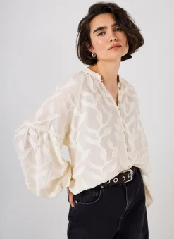 Best Floral Jacquard Blouse Shirts & Blouses