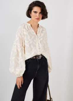 Best Floral Jacquard Blouse Shirts & Blouses