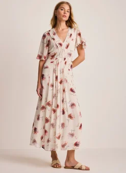 Clearance Floral Print Midi Dress Summer Dresses|Midi Dresses