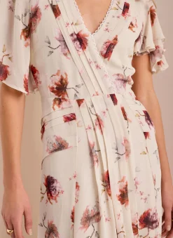 Clearance Floral Print Midi Dress Summer Dresses|Midi Dresses