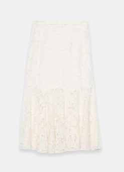 Hot Cream Lace Maxi Skirt Maxi Skirts|Skirts