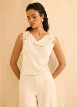 Sale Lace Satin Top Mv Limited|All Tops