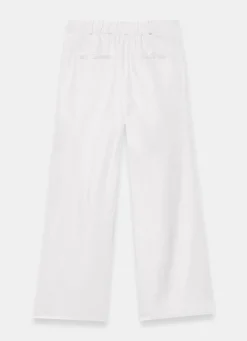 Linen Blend Pleated Wide Leg Trousers Wide Leg Trousers|Trousers