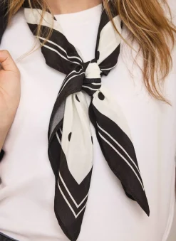 Discount Cream Polka Dot Print Scarf Scarves