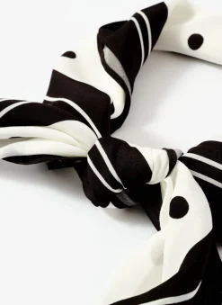 Discount Cream Polka Dot Print Scarf Scarves