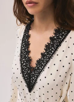 Online Polka Dot Tie Maxi Dress Maxi Dresses