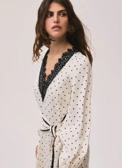 Online Polka Dot Tie Maxi Dress Maxi Dresses