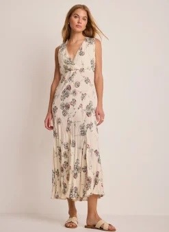 Sale Printed Crinkle Midi Dress Summer Dresses|Midi Dresses