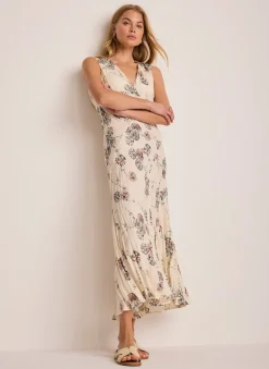 Sale Printed Crinkle Midi Dress Summer Dresses|Midi Dresses