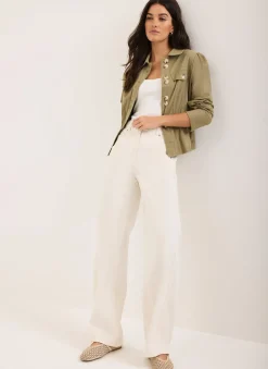 Discount Cream Relaxed Wide Leg Jeans Jeans|Wide Leg Jeans