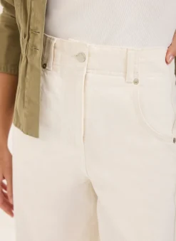 Discount Cream Relaxed Wide Leg Jeans Jeans|Wide Leg Jeans