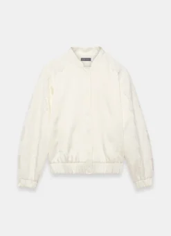 Clearance Satin Lace Sleeve Bomber Jacket Jackets