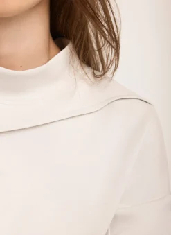 Cream Seam Detail Sweatshirt Sweatshirts|Sweatshirts