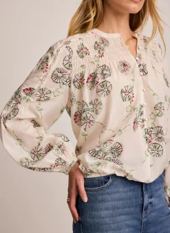 Best Shirred Printed Blouse Shirts & Blouses|All Tops