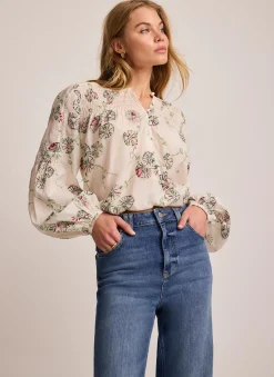 Best Shirred Printed Blouse Shirts & Blouses|All Tops